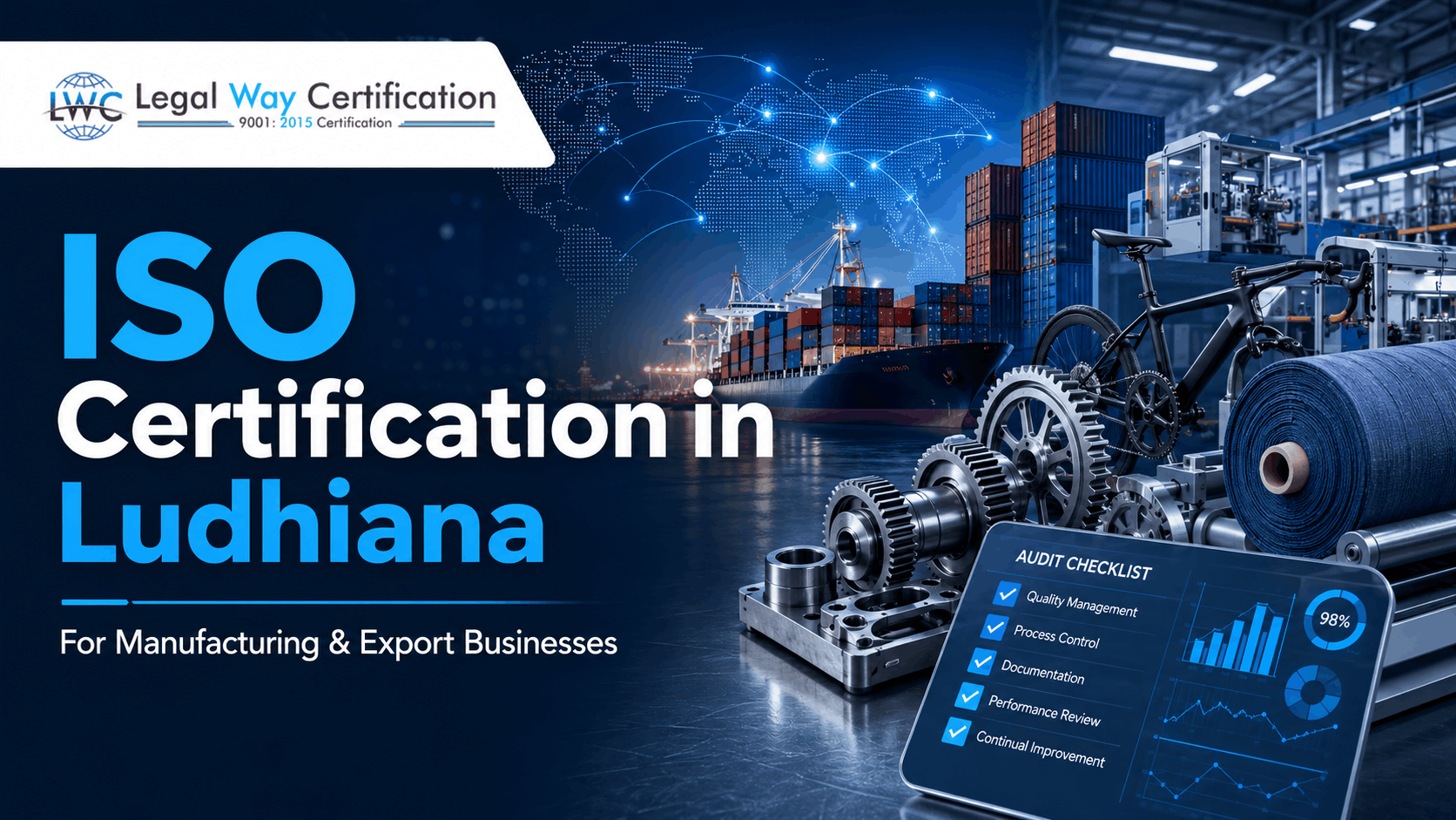 ISO Certification in Ludhiana for Manufacturing and Export Businesses